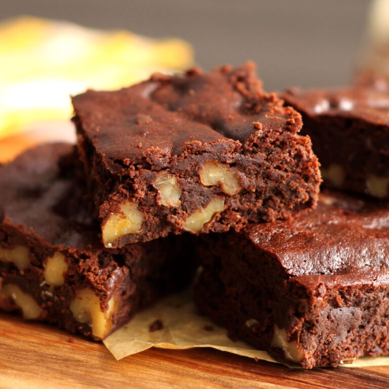 Flourless Honey Walnut Brownies