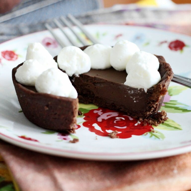 Double Dark Chocolate Truffle Tarts