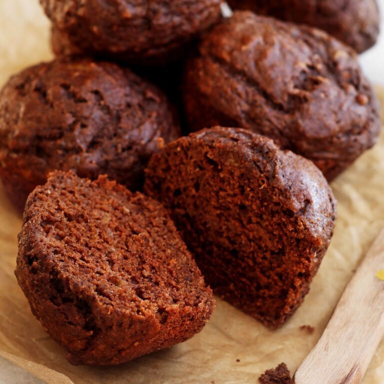 Whole Wheat Chocolate Banana Muffins