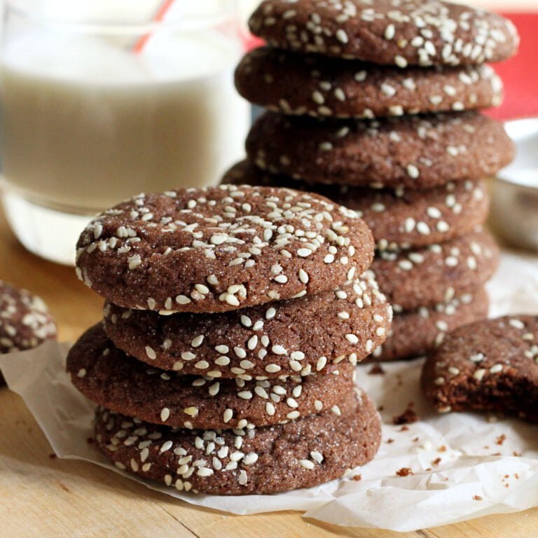 Honey Sesame Cocoa Cookies