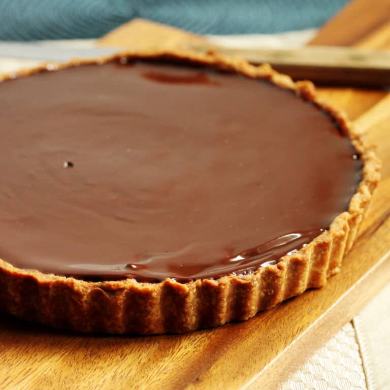 Salted Sour Cream Caramel Chocolate Tart