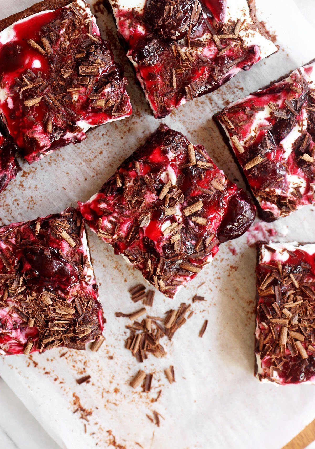 black forest brownies