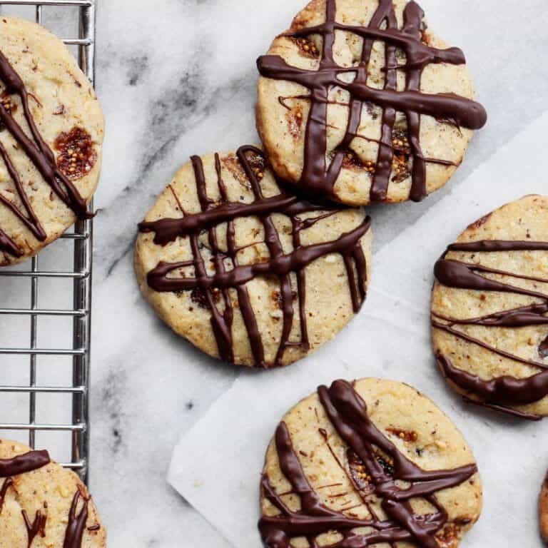 Chocolate Hazelnut Fig Espresso Cookies