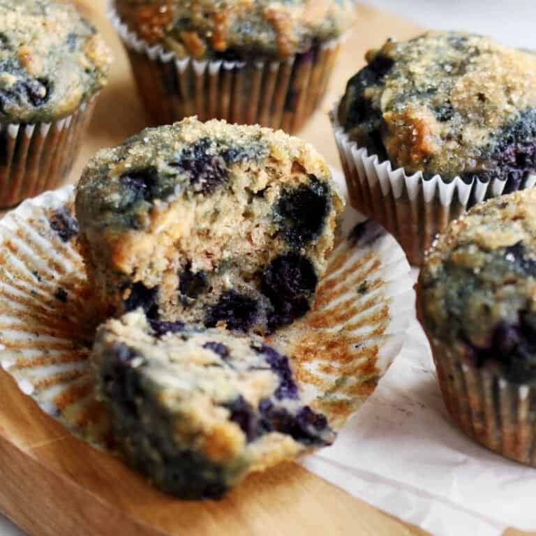 BEST Banana Blueberry Oat Muffins