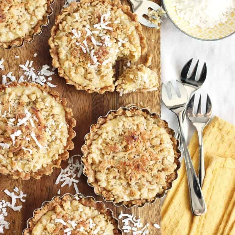 Lemon Coconut Crumb Tarts