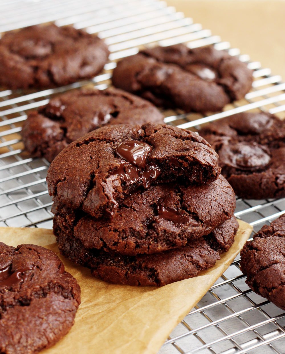 small batch Double Chocolate Cookies
