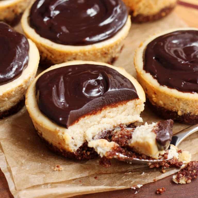 Chocolate Peanut Butter Cheesecakes