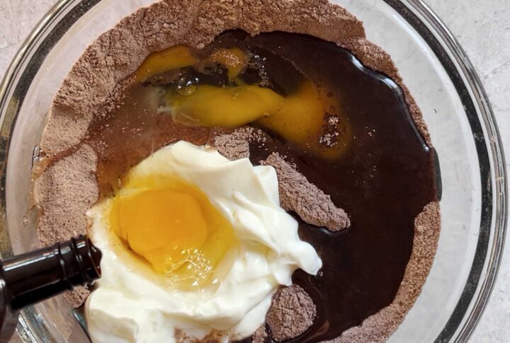 Add wet ingredients.