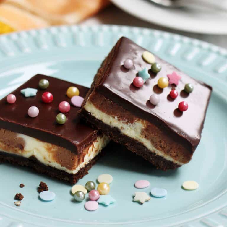 Marble Chocolate Cheesecake Squares