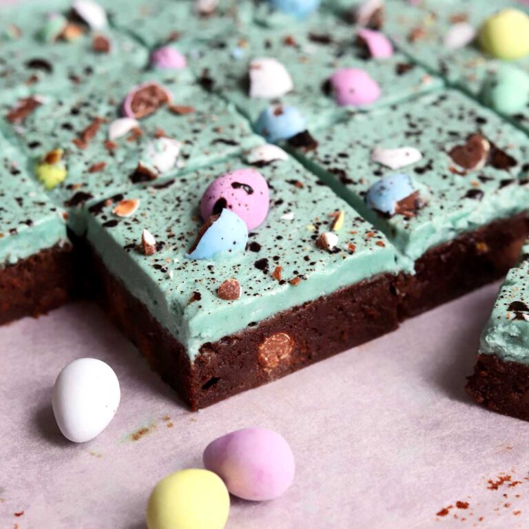 speckled mini egg brownies