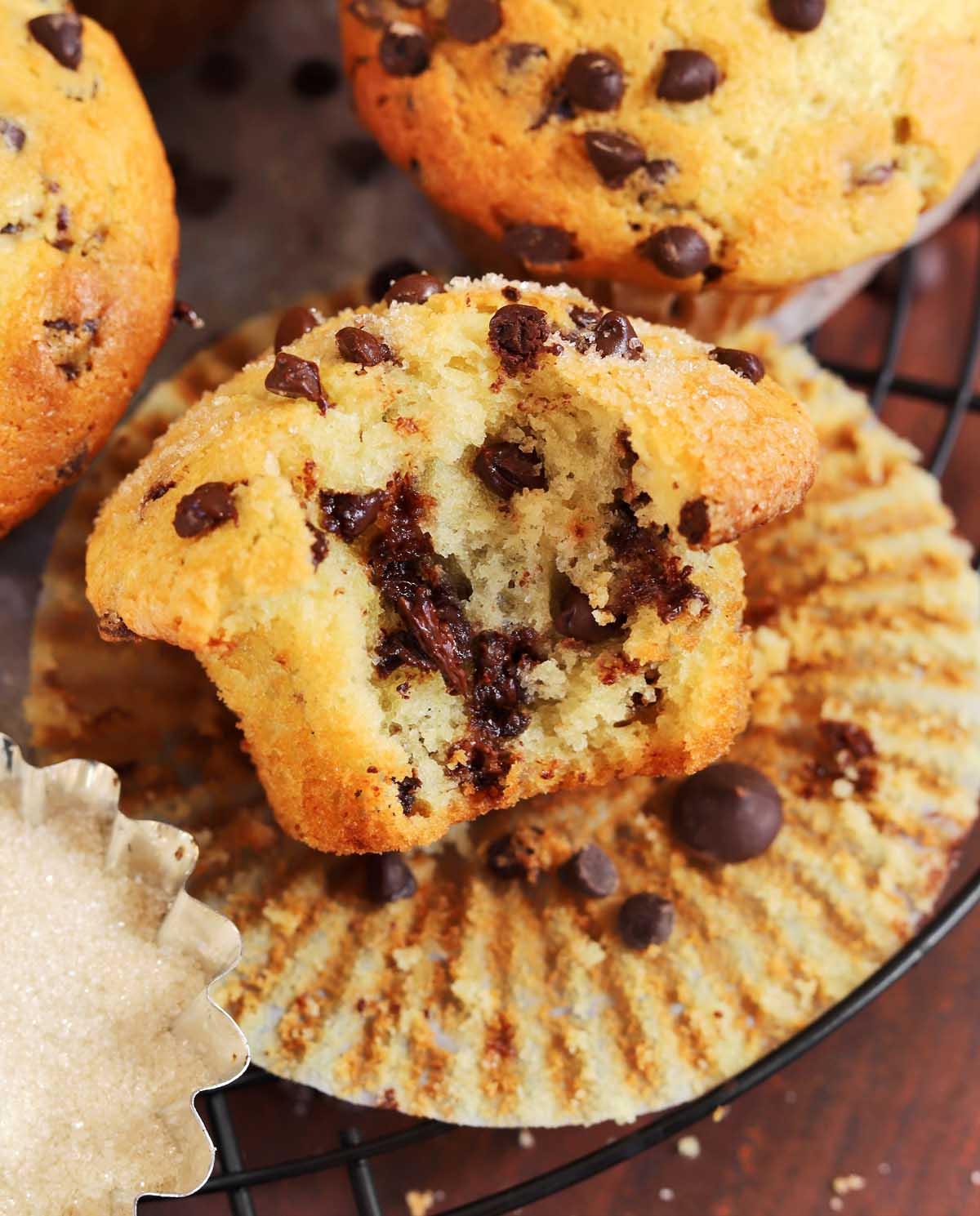 bakery-style chocolate chip muffins