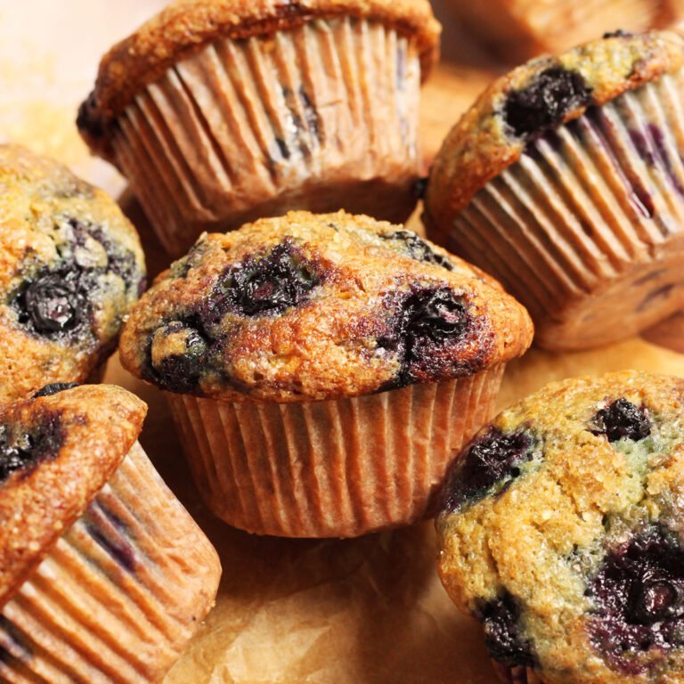 brown butter blueberry muffins