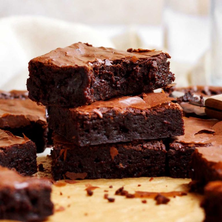 Fudgy Gluten Free Brownies with Shiny Crust