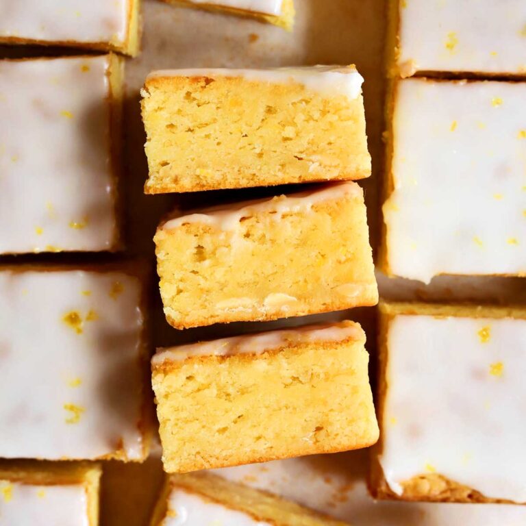 iced lemon brownies