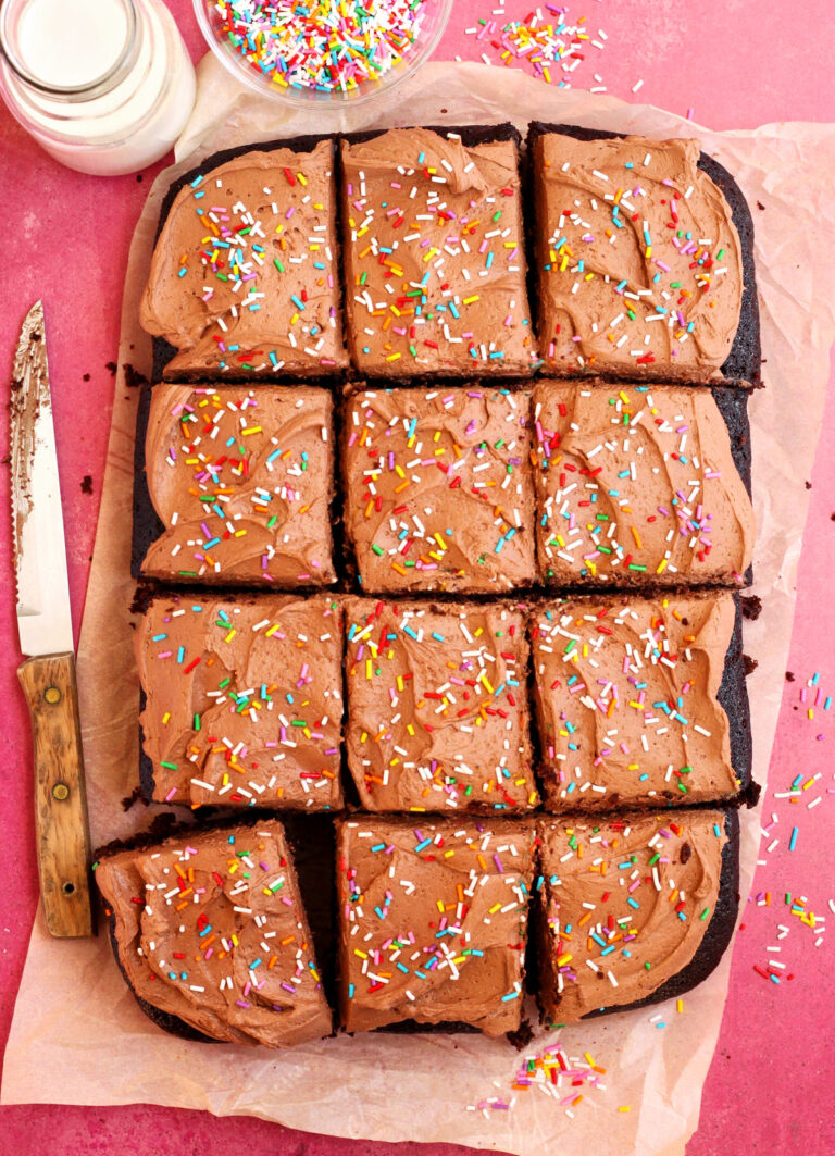 EASY One Bowl Chocolate Sheet Cake - Scientifically Sweet