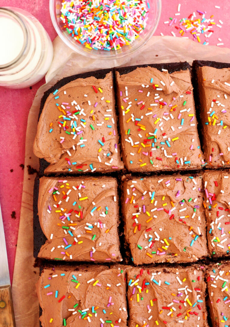 EASY One Bowl Chocolate Sheet Cake - Scientifically Sweet