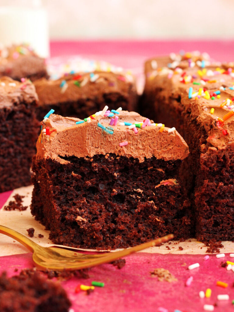 EASY One Bowl Chocolate Sheet Cake - Scientifically Sweet