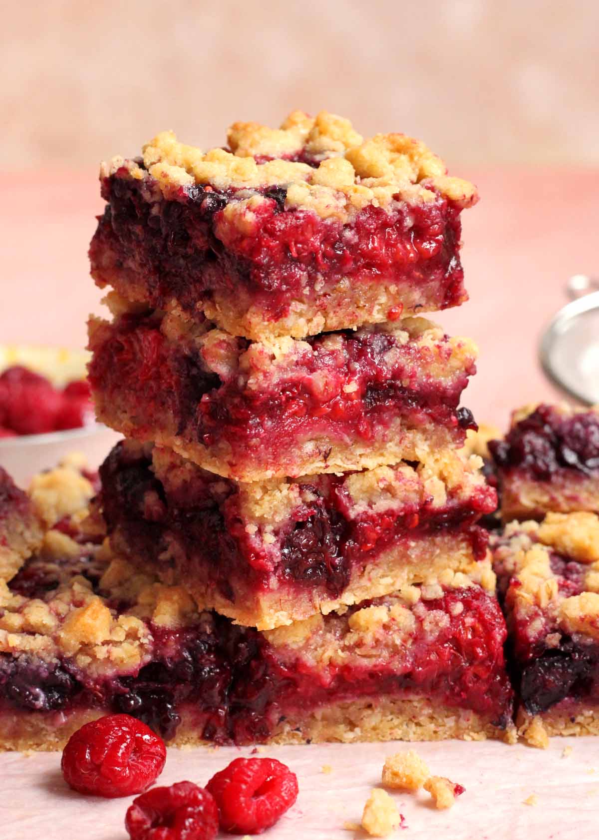 THE BEST Mixed Berry Crumble Bars - Scientifically Sweet