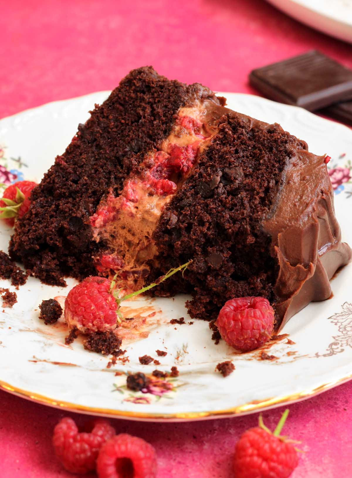 Dark Chocolate Raspberry Cake - Scientifically Sweet