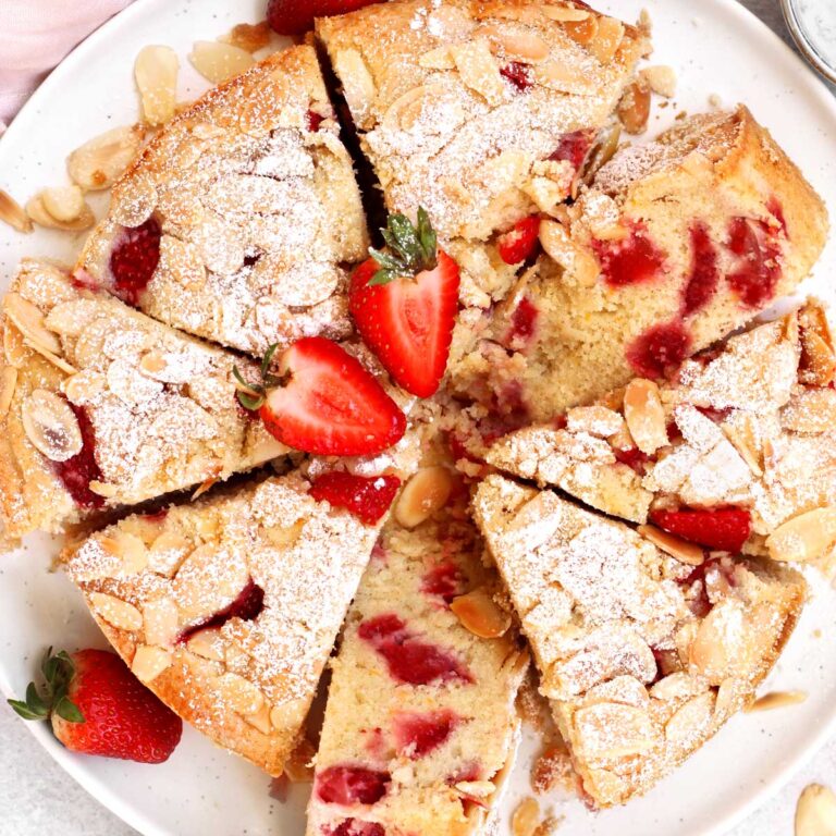 strawberry almond cake