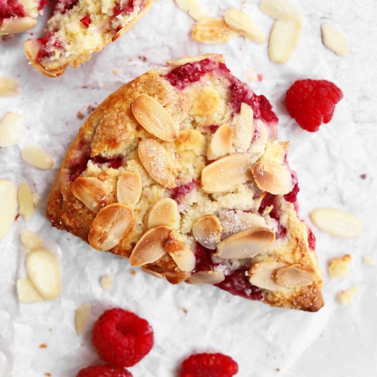 raspberry almond scones