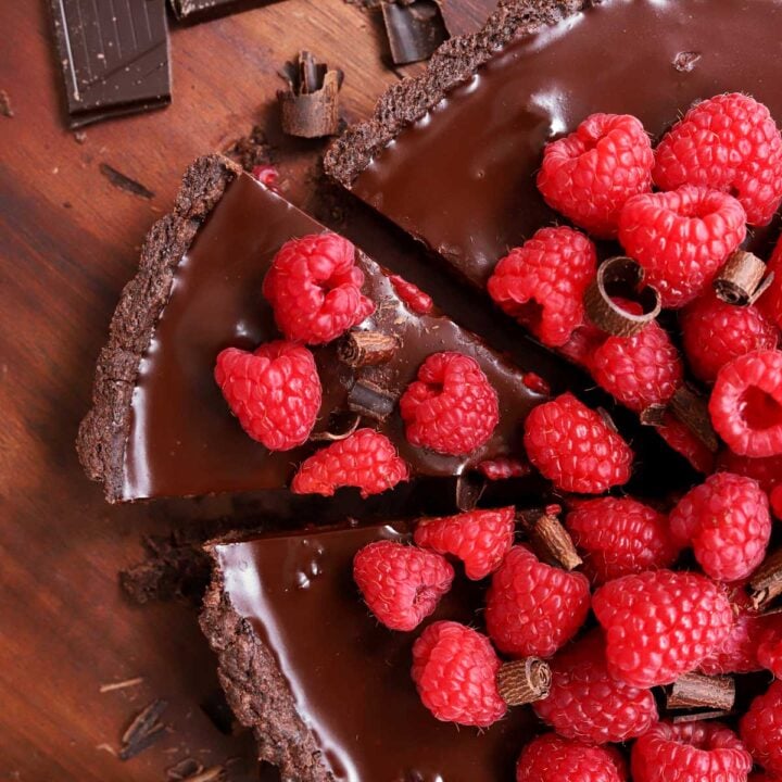 Dark Chocolate Raspberry Tart - Scientifically Sweet