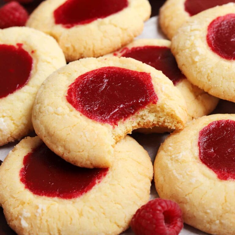 raspberry curd cookies