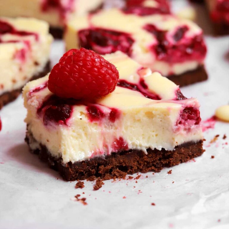 raspberry white chocolate cheesecake bars