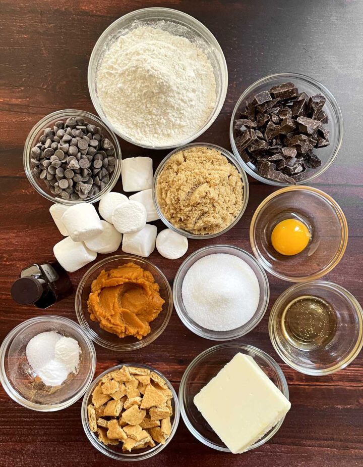 pumpkin s'mores bars ingredients
