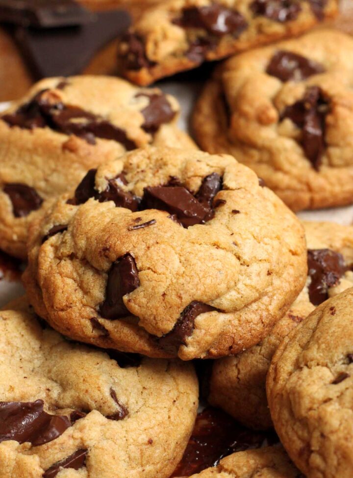 thick brown butter chocolate chunk cookies