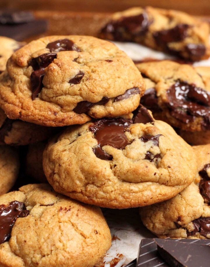 thick brown butter chocolate chunk cookies