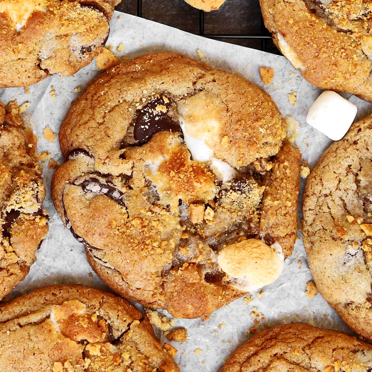 Soft & Chewy S'mores Cookies - Scientifically Sweet