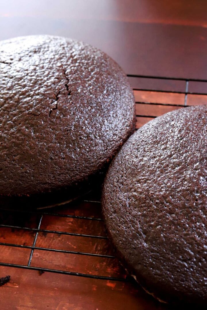 baked best moist chocolate cakes on cooling rack