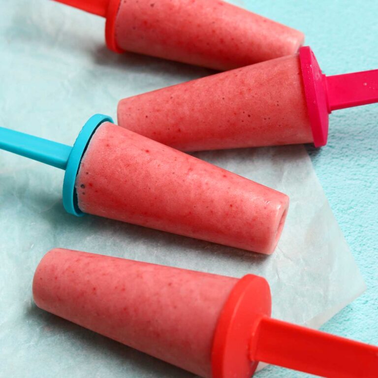 strawberry banana popsicles