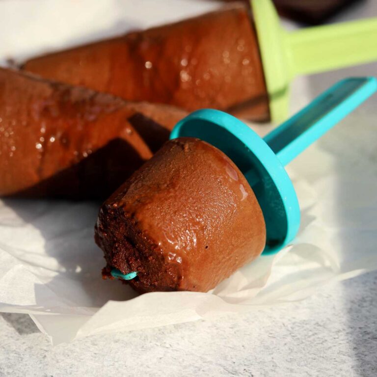 banana chocolate fudge popsicles