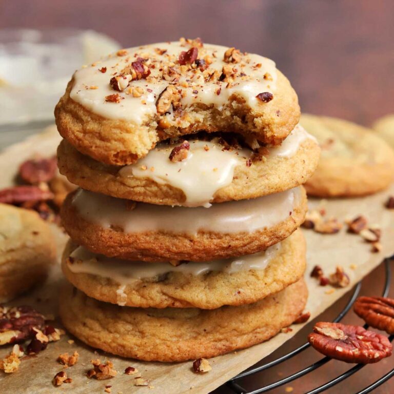 brown butter maple pecan cookies