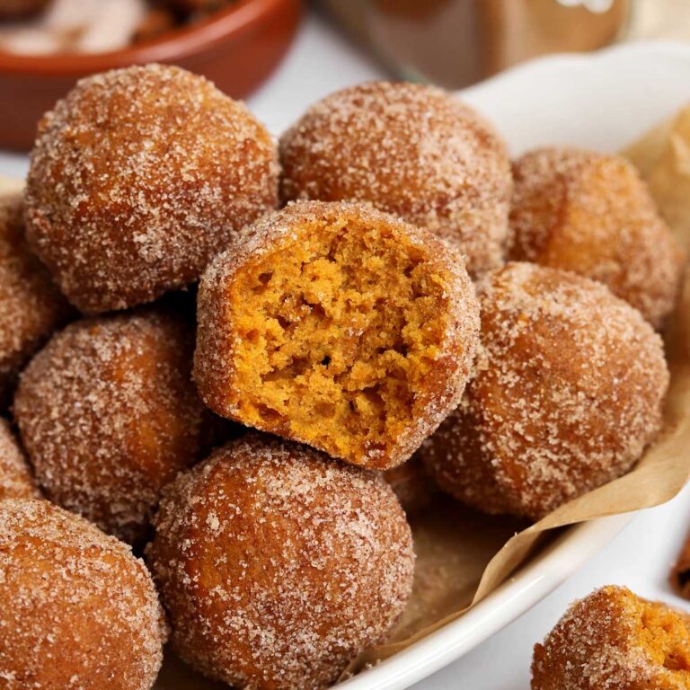 mini cinnamon sugar pumpkin donut muffins