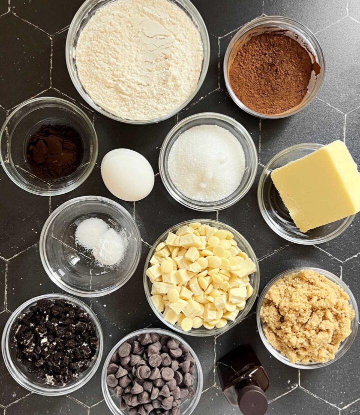chocolate cookies and cream cookies ingredients