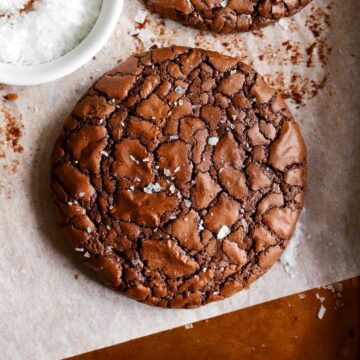 chewy crinkle top brownie cookies