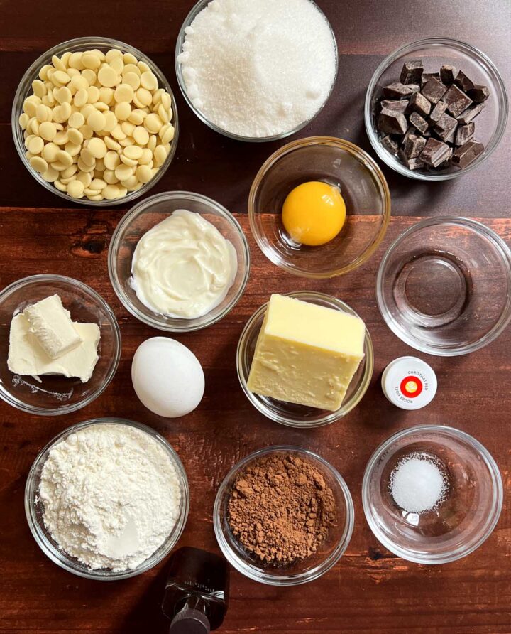 red velvet brownies ingredients