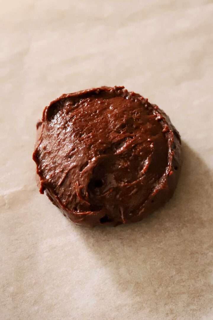brownie cookie dough after cooling until thickened