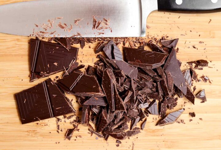 chopped dark chocolate