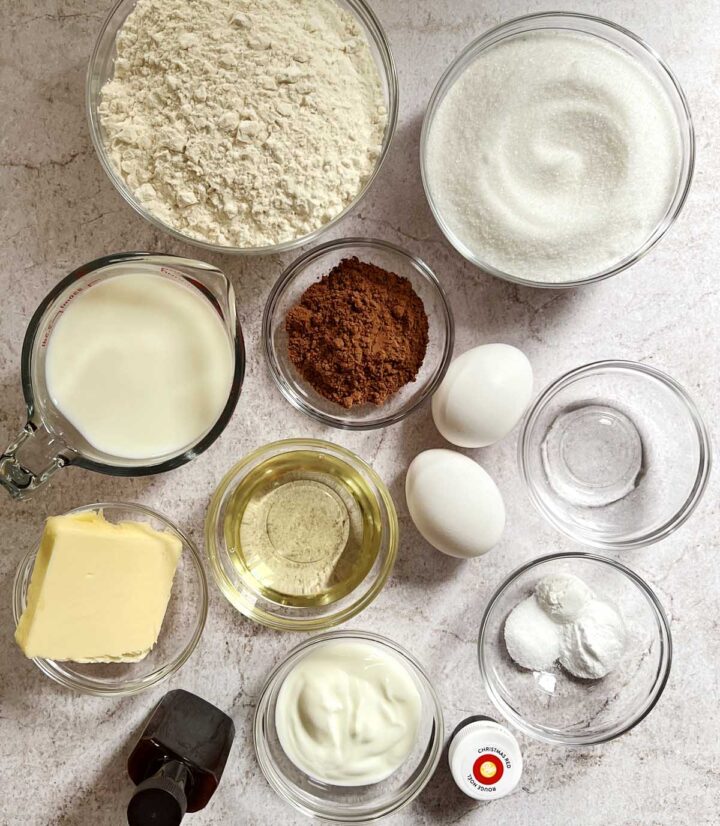 red velvet cake ingredients