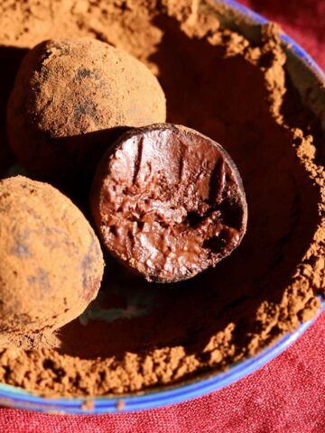 one ingredient chocolate water truffles