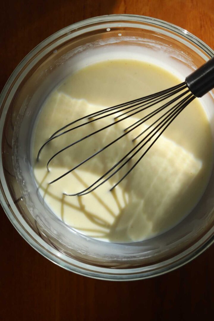 white chocolate ganache before whipping