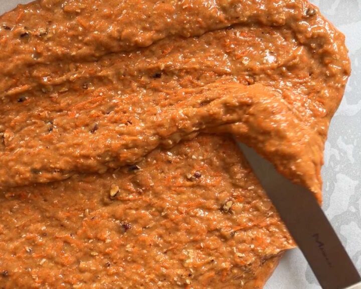 Spread better evenly into lined sheet pan.