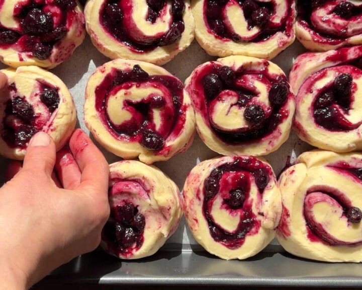 Place rolls into baking pan.