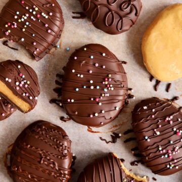 homemade chocolate peanut butter easter eggs reese's copycat