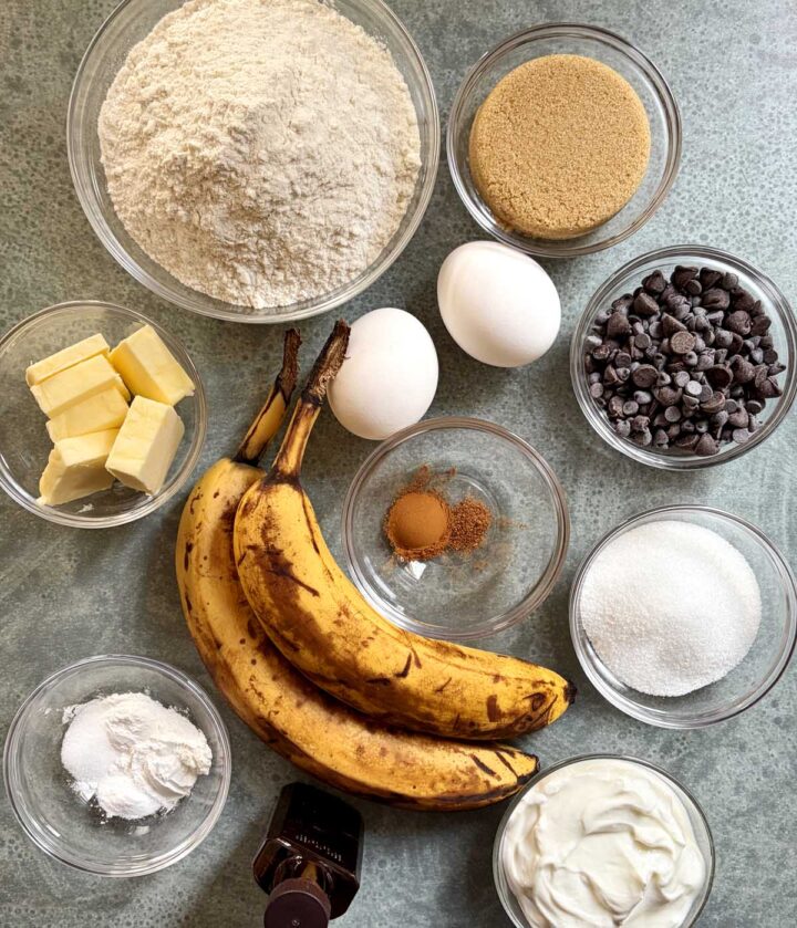 chocolate chip banana bread coffee cake ingredients
