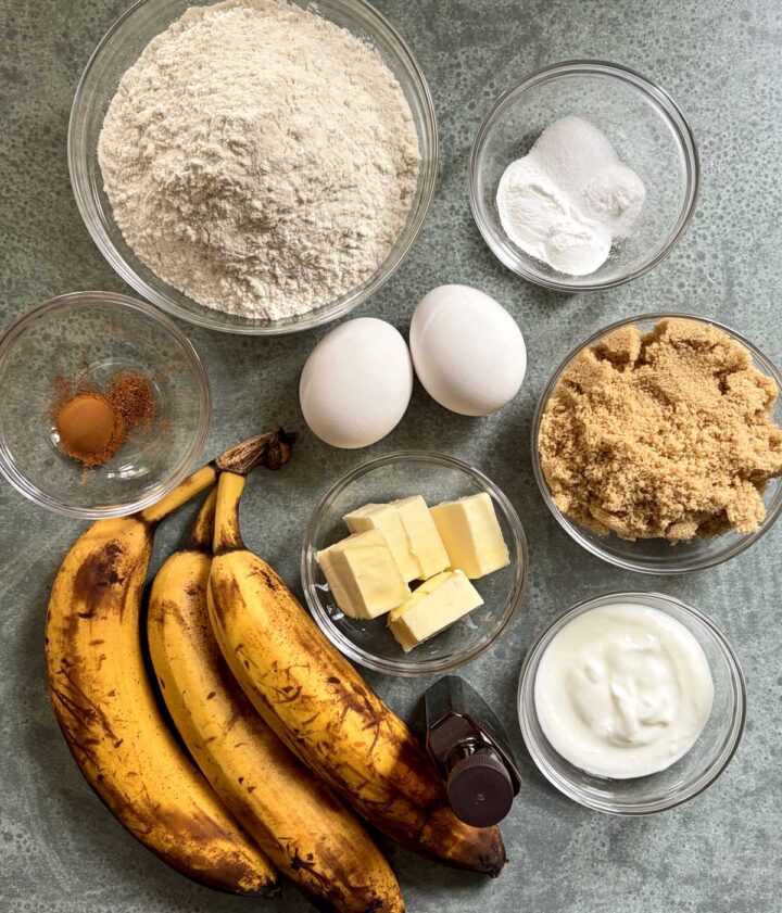 brown butter banana bread ingredients
